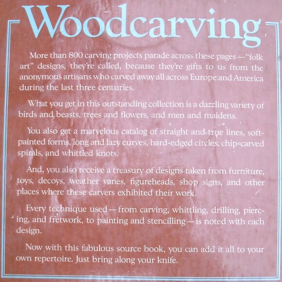 Folk Art Woodcarving 823 Detailed Patterns Book Bridgewater - Picture 5 of 16